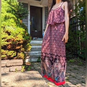 Xhilaration size medium spaghetti-strap maxi dress